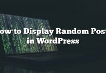 Cómo mostrar publicaciones aleatorias en WordPress