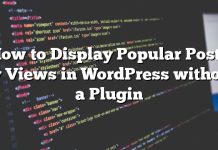 Cómo mostrar publicaciones populares por vistas en WordPress sin un complemento