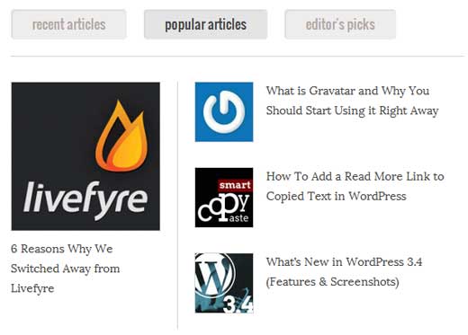 Ejemplo de publicaciones populares Ejemplo de publicaciones populares