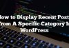 Cómo mostrar publicaciones recientes de una categoría específica en WordPress