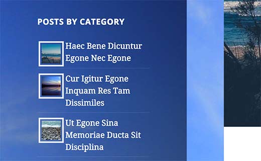 Publicaciones de una categoría mostrada con miniaturas Publicaciones de una categoría mostrada con miniaturas