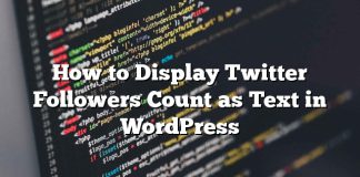 Cómo mostrar seguidores de Twitter cuentan como texto en WordPress