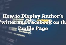 Cómo mostrar Twitter y Facebook del autor en la página de perfil
