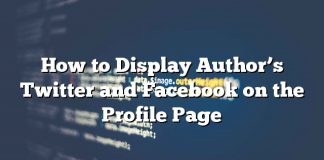 Cómo mostrar Twitter y Facebook del autor en la página de perfil