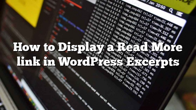 Cómo mostrar un enlace Leer más en WordPress Extractos_5d9ee0205b291.jpeg