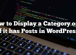 Cómo mostrar una categoría solo si tiene publicaciones en WordPress