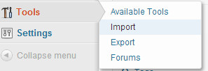 Herramienta de importación de WordPress 