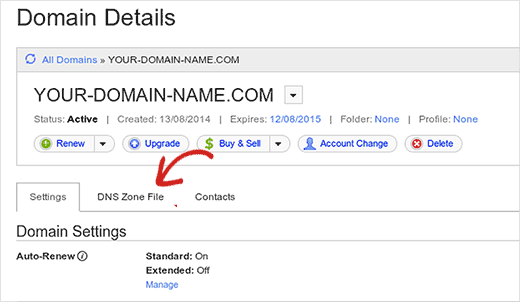 Inicie el archivo de zona DNS en GoDaddy 