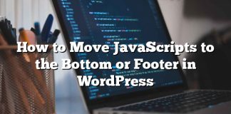 Cómo mover JavaScripts a la parte inferior o al pie de página en WordPress