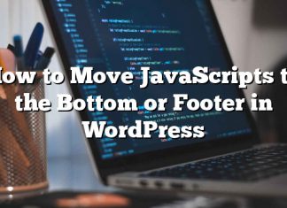 Cómo mover JavaScripts a la parte inferior o al pie de página en WordPress