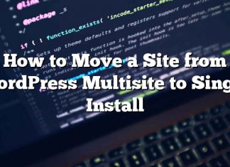 Cómo mover un sitio desde WordPress Multisite a Single Install