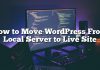 Cómo mover WordPress del servidor local al sitio en vivo
