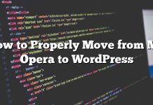 Cómo moverse correctamente de My Opera a WordPress