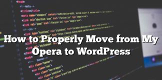 Cómo moverse correctamente de My Opera a WordPress