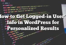 Cómo obtener información de usuario registrada en WordPress para obtener resultados personalizados