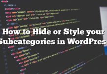 Cómo ocultar o estilo tus subcategorías en WordPress