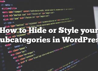 Cómo ocultar o estilo tus subcategorías en WordPress