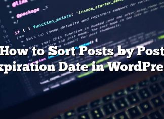 Cómo ordenar publicaciones por fecha de caducidad del mensaje en WordPress