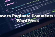 Cómo paginar comentarios en WordPress