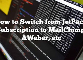 Cómo pasar de la suscripción a JetPack a MailChimp, AWeber, etc.