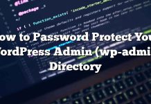 Cómo proteger con contraseña su administrador de WordPress (wp-admin) Directorio