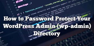 Cómo proteger con contraseña su administrador de WordPress (wp-admin) Directorio