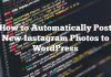 Cómo publicar automáticamente nuevas fotos de Instagram en WordPress