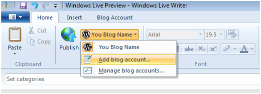 Agregar nuevo blog de WordPress a Windows Live Writer Agregar nuevo blog de WordPress a Windows Live Writer