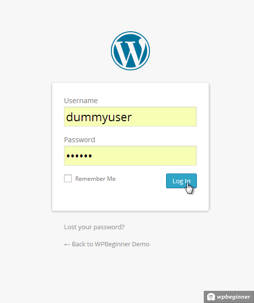 WordPress Login Shake Effect
