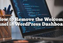Cómo quitar el panel de bienvenida en WordPress Dashboard