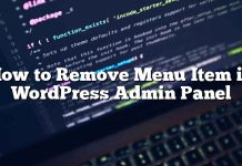 Cómo quitar elemento de menú en el Panel de administración de WordPress