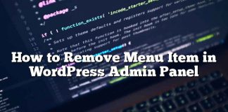Cómo quitar elemento de menú en el Panel de administración de WordPress