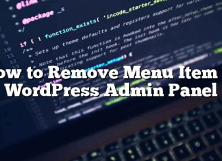 Cómo quitar elemento de menú en el Panel de administración de WordPress