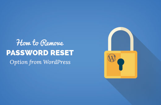 Eliminar la opción de restablecimiento de contraseña de WordPress 