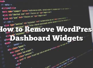 Cómo quitar Widgets del tablero de WordPress