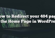 Cómo redirigir su página 404 a la página de inicio en WordPress
