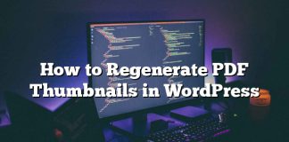 Cómo regenerar miniaturas de PDF en WordPress