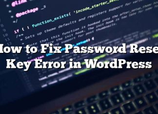 Cómo reparar el error clave de restablecimiento de contraseña en WordPress