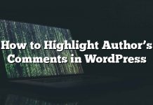 Cómo resaltar los comentarios del autor en WordPress