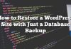 Cómo restaurar un sitio de WordPress con solo una copia de seguridad de la base de datos