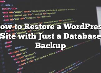Cómo restaurar un sitio de WordPress con solo una copia de seguridad de la base de datos