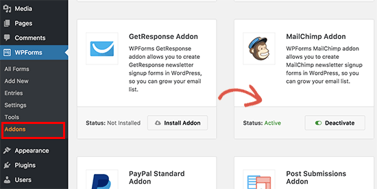 Instalar complemento 