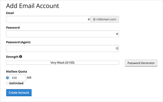 Crear una cuenta de correo electrónico en cPanel 