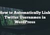 Cómo vincular automáticamente los nombres de usuario de Twitter en WordPress