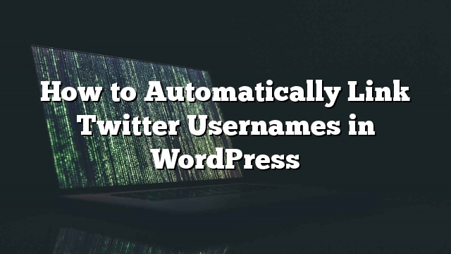 Cómo vincular automáticamente los nombres de usuario de Twitter en WordPress_5d9d9a9c94cca.jpeg
