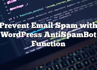 Evite el spam de correo electrónico con la función WordPress AntiSpamBot