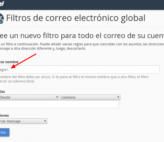 Filtros de correo a nivel de cuenta