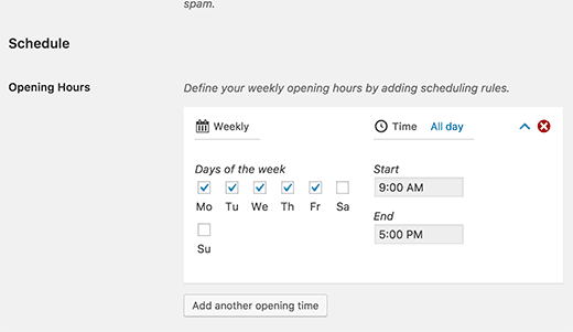 Ingrese los horarios de apertura de su negocio 