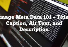 Imagen Meta Data 101 – Título, Título, Texto alternativo y Descripción