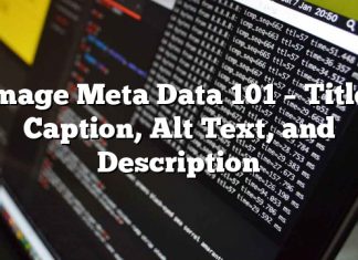 Imagen Meta Data 101 – Título, Título, Texto alternativo y Descripción